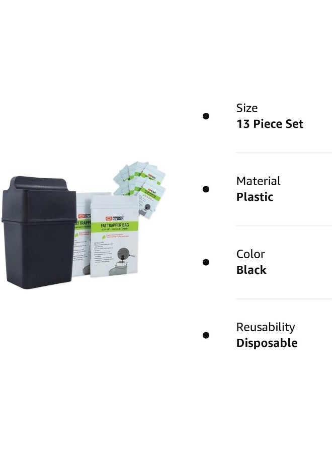 Range Kleen Fat Trapper System/Grease Storage Container with TWELVE Disposable Grease Bags - Image 5